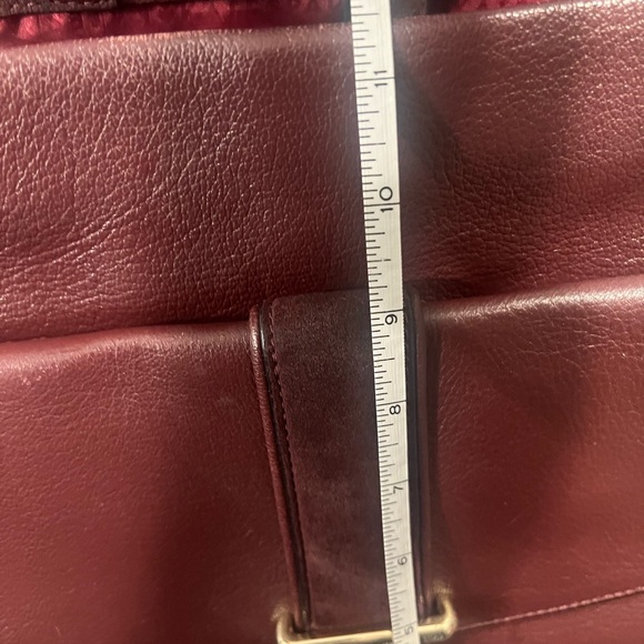 Kate Spade Burgundy Leather & Suede Large Tote Bag - Picture 9 of 10